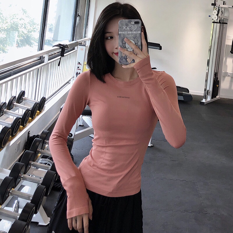 Áo tay dài tập gym yoga aerobic qc dệt kim | BigBuy360 - bigbuy360.vn