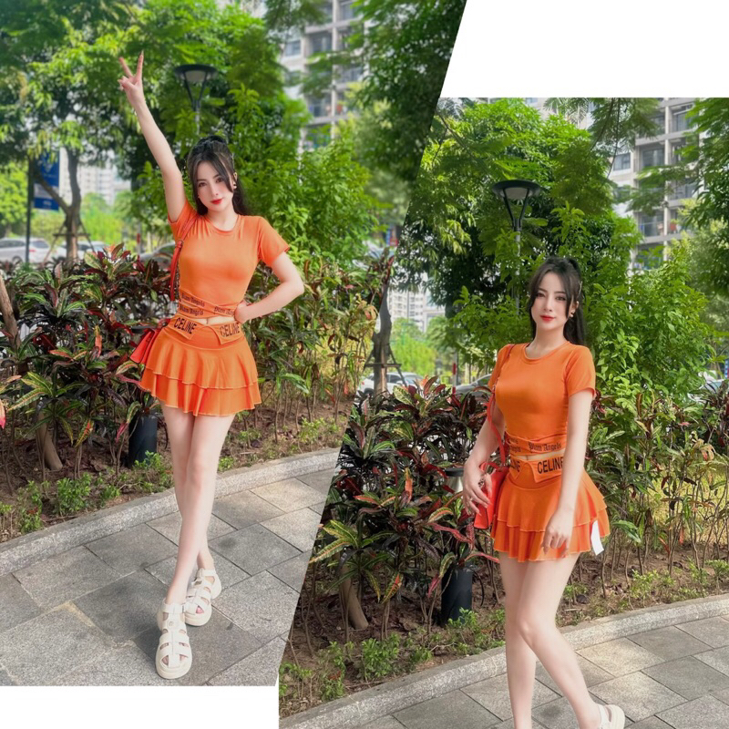 Áo crotop chéo eo tập gym yoga aerobic