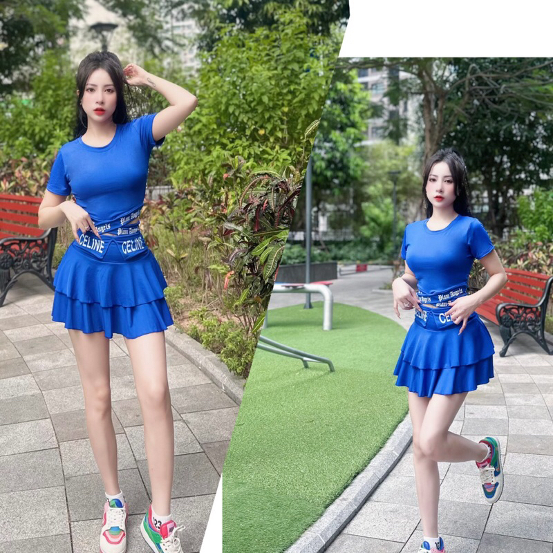 Áo crotop chéo eo tập gym yoga aerobic