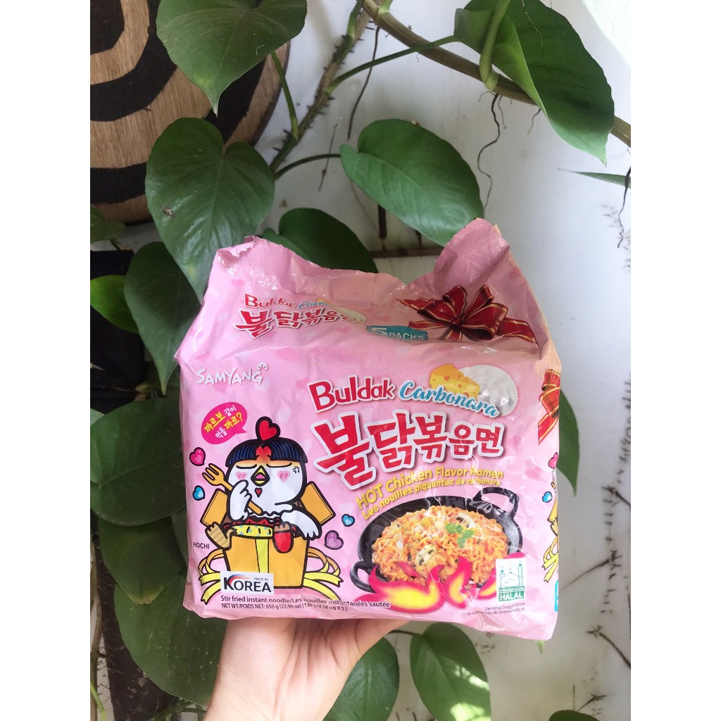 Mì Khô Gà Cay Carbonara SamYang Hàn Quốc Hot Chicken Ramen Carbonara Flavor