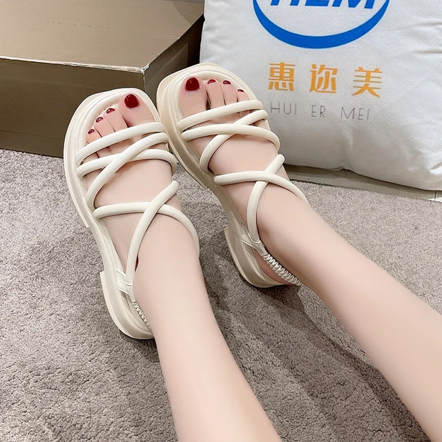 Dép Sandal Dây Quai Chéo Đế 3P Kiểu Chiến Binh Mẫu Mới 2025, Phù Hợp Đi Học, Đi Chơi,Hàn Quốc