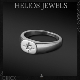 Nhẫn thời trang nam nữ Helios Jewels Minimal Star Bạc - Thép không gỉ cao cấp
