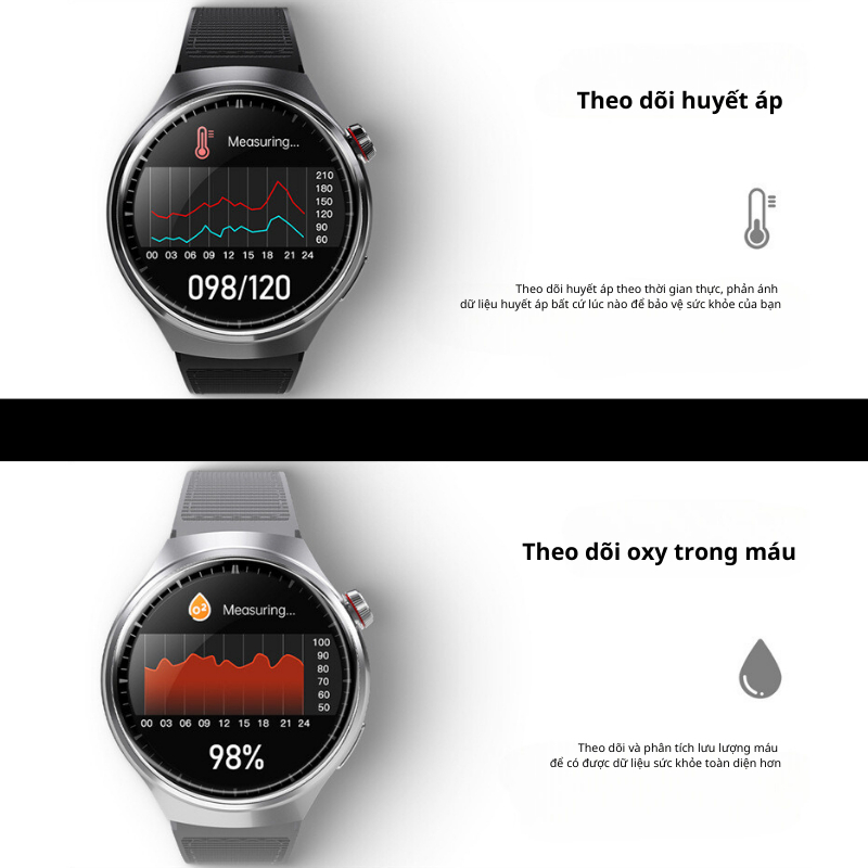 Đồng hồ thông minh Smart watch ZD4 PRO, smart watch thể thao màn hình 1.5 inch, pin lớn, theo dõi sức khỏe