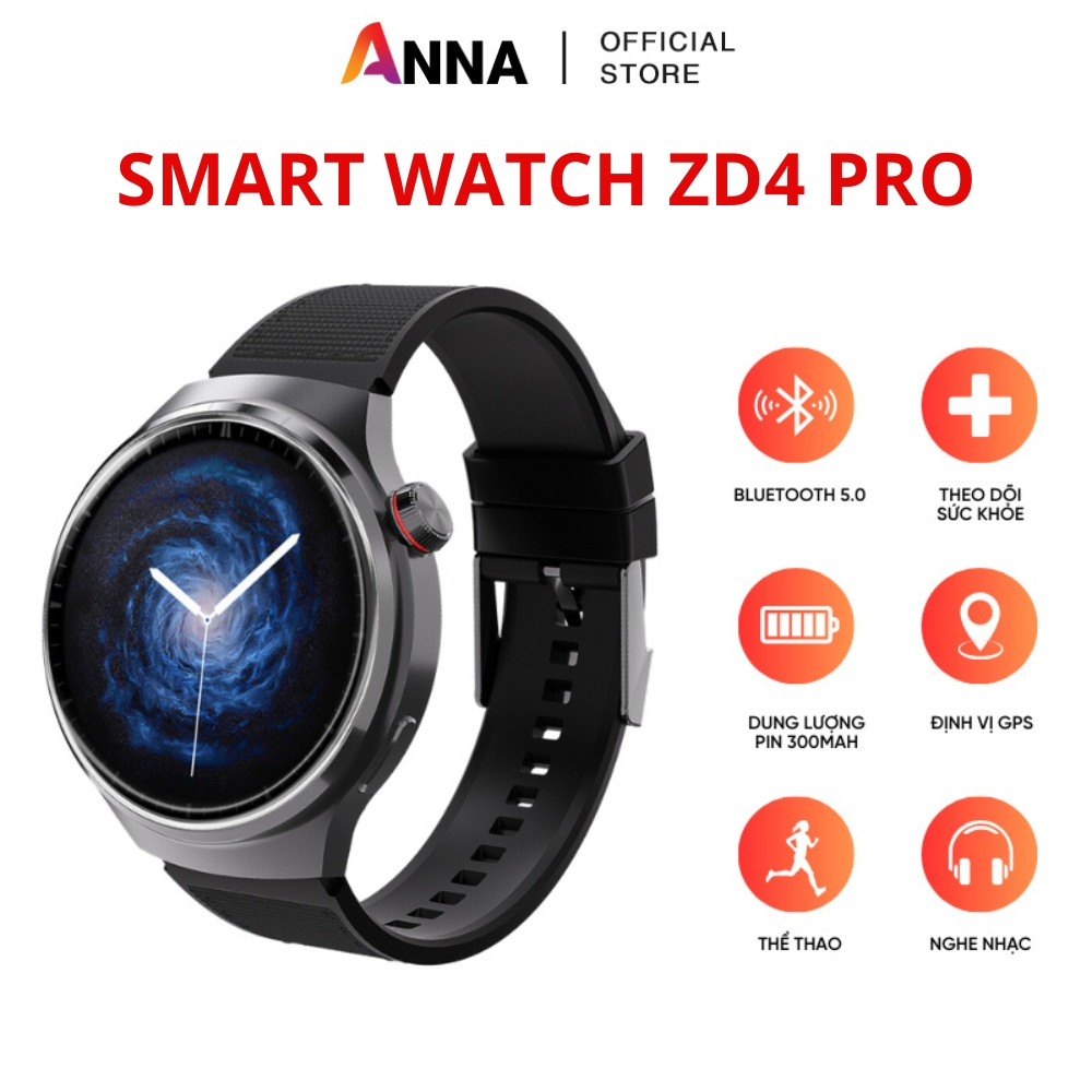 Đồng hồ thông minh Smart watch ZD4 PRO, smart watch thể thao màn hình 1.5 inch, pin lớn, theo dõi sức khỏe