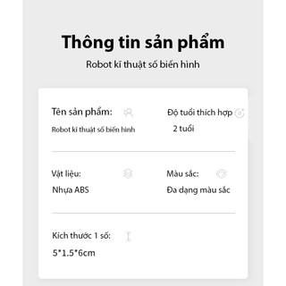 Đồ chơi lắp ráp Robot biến hình số 0-9