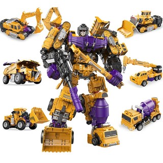 Xe ủi biến hình Robot đồ chơi trẻ em xe công trình