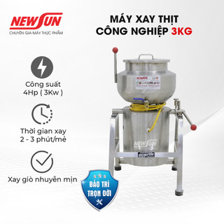 Máy Xay Thịt Công Nghiệp Làm Giò Chả 3kg NEWSUN,  Quà Tặng Phụ Kiện, Bảo Hành 12 Tháng