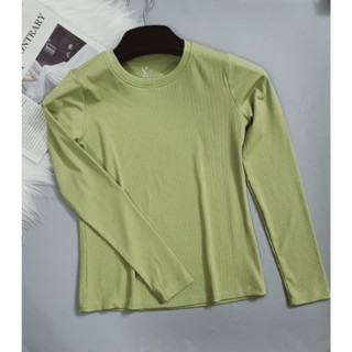 Áo giữ nhiệt Vicci ,thiết kế dài tay cổ tròn,chất liệu thun tăm co giãn màu Cốm