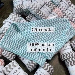 Khăn mặt kẻ sọc Hàn Quốc