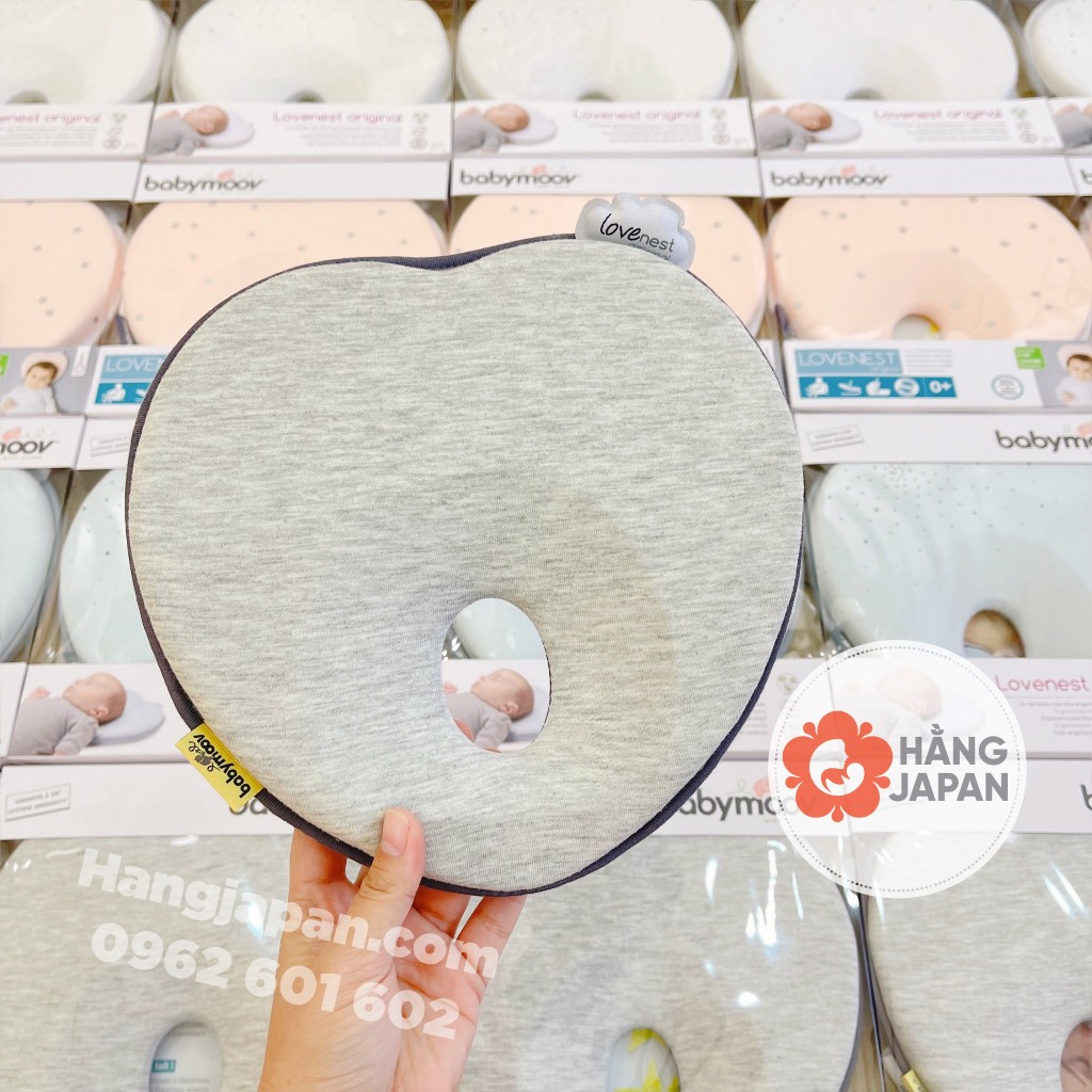 Gối chống bẹt đầu Lovenest cho bé Babymoov - Phù hợp với mọi loại giường, nôi, cũi, ghế rung hay xe đẩy