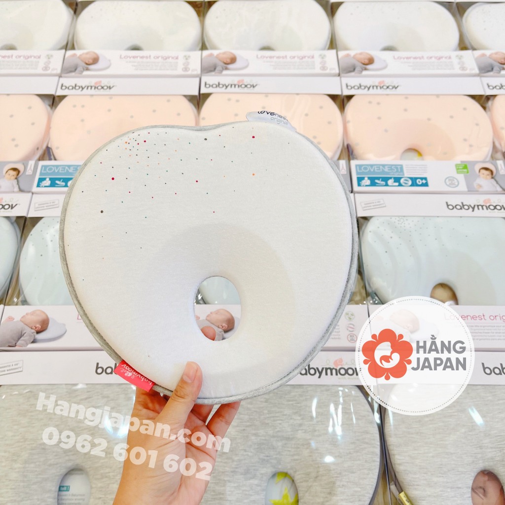 Gối chống bẹt đầu Lovenest cho bé Babymoov - Phù hợp với mọi loại giường, nôi, cũi, ghế rung hay xe đẩy