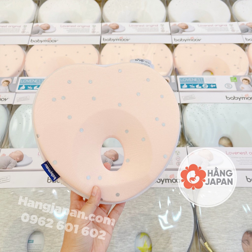 Gối chống bẹt đầu Lovenest cho bé Babymoov - Phù hợp với mọi loại giường, nôi, cũi, ghế rung hay xe đẩy