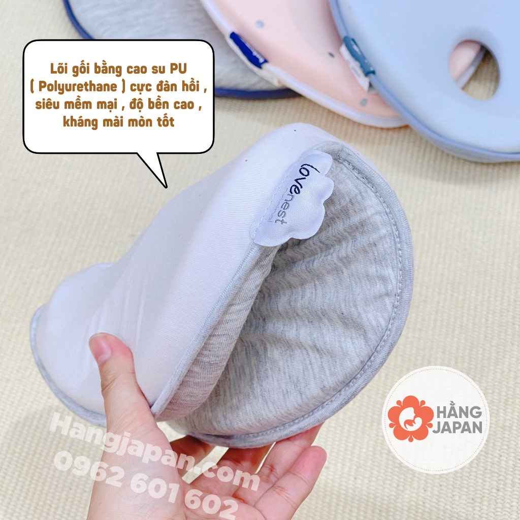 Gối chống bẹt đầu Lovenest cho bé Babymoov - Phù hợp với mọi loại giường, nôi, cũi, ghế rung hay xe đẩy