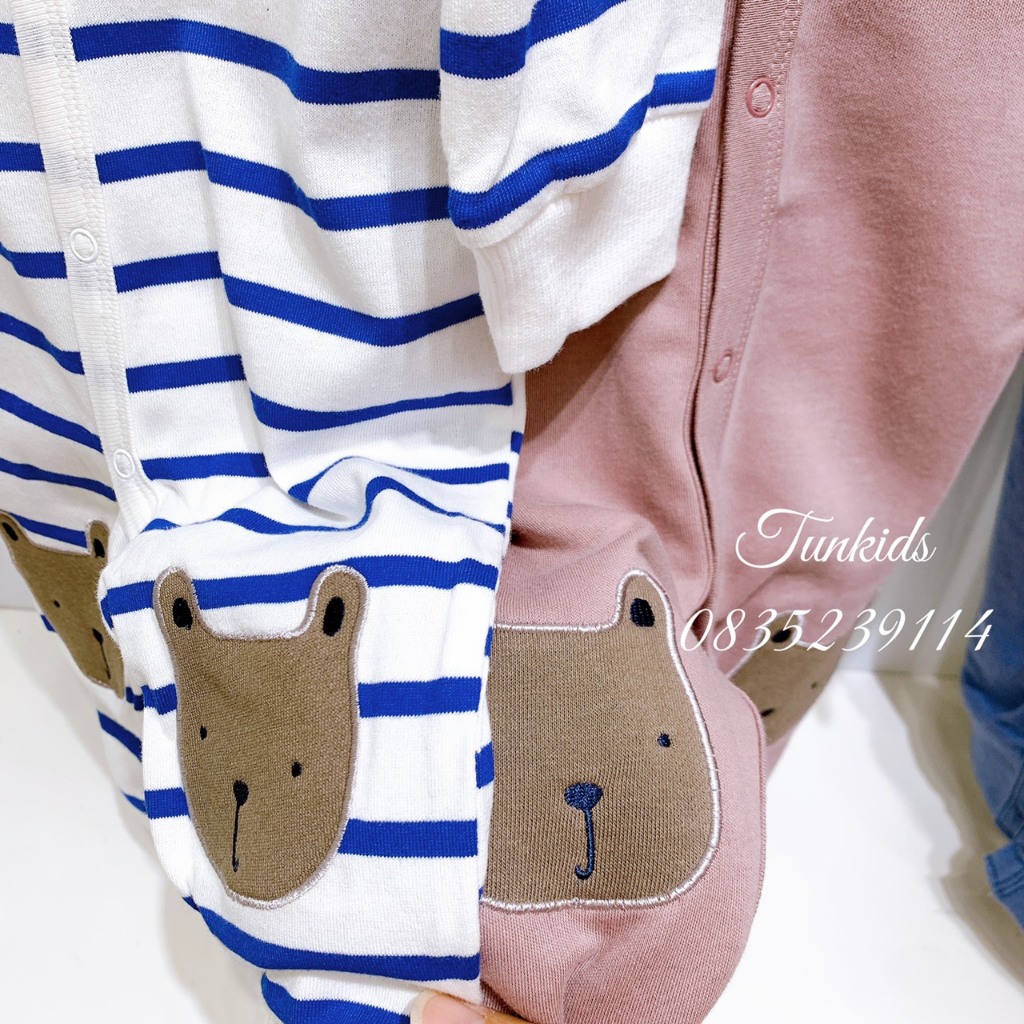 Body sleepsuit body cotton dài tay G A P TQXK Sz 6-24M