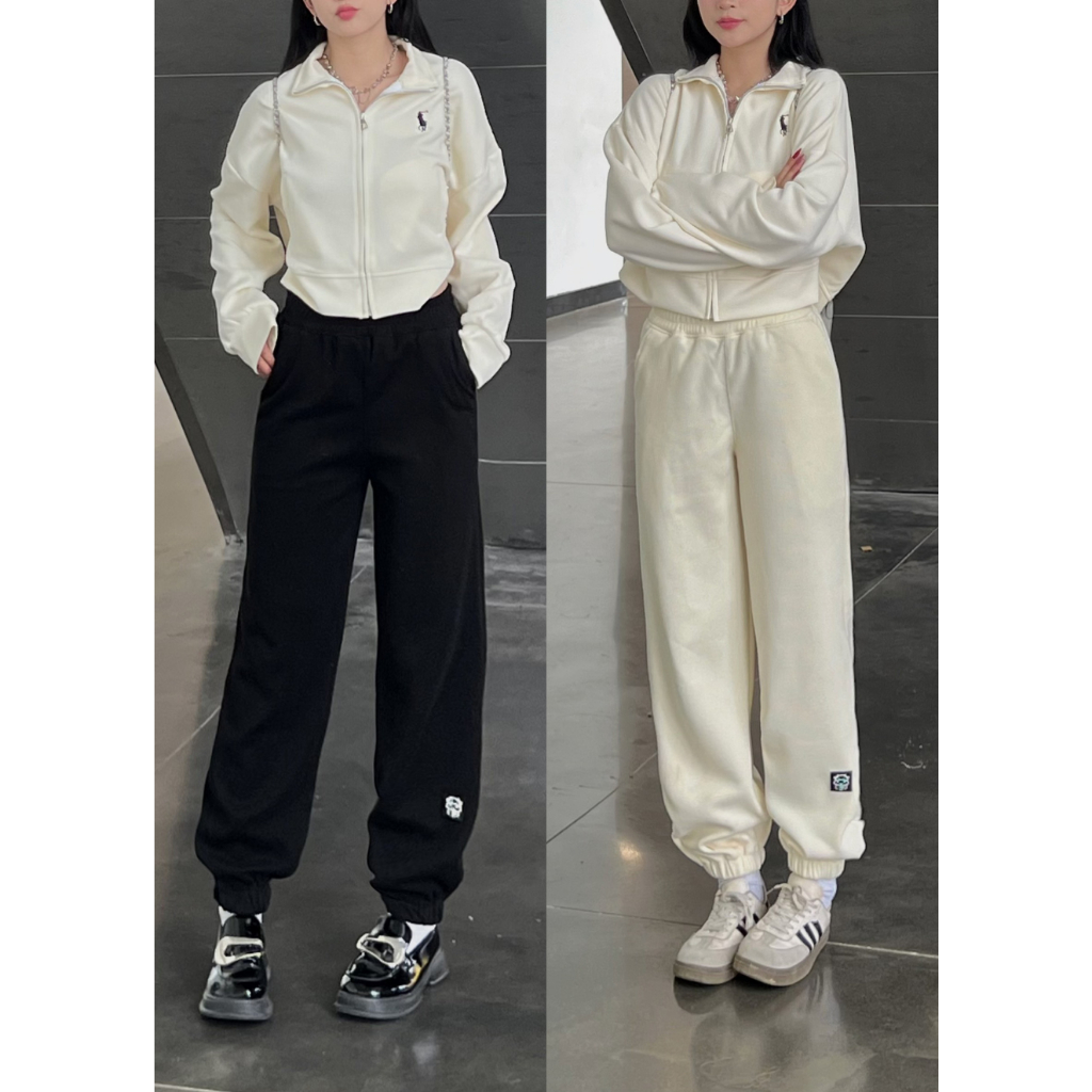 Quần jogger nỉ bo gấu kèm tag đầu trâu - 247store.vn - Quan2434_P0K8