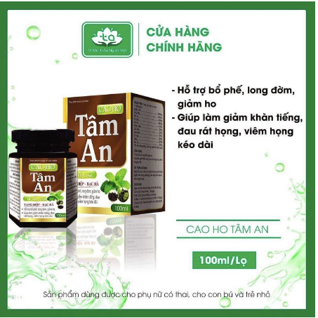 Cao Ho Bổ Phế Long Đờm Giảm Ho Dùng Được Cho Người Lớn Cà Trẻ Em Tâm An Chính Hãng