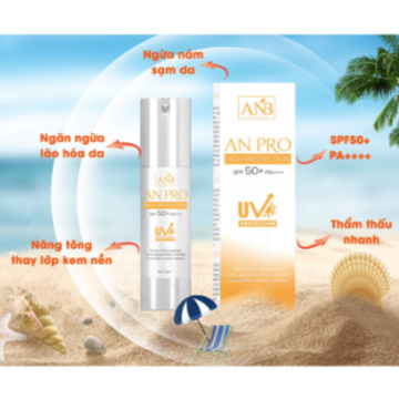 Kem Chống Nắng nâng tone Lâu Trôi Làm Sáng Da An pro Tâm An SPF50+ PA++++ 50ML