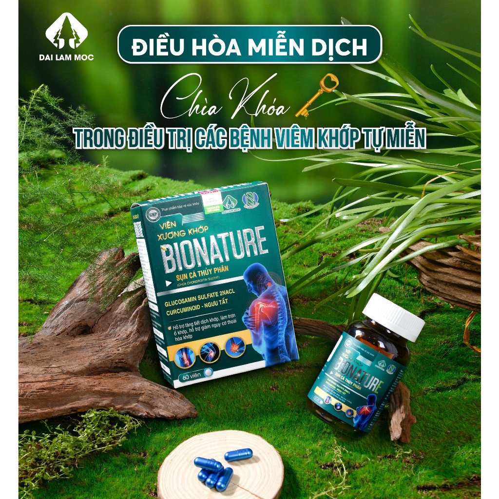 Viên uống xương khớp Bionature Đại Lâm Mộc - Hỗ trợ bôi trơn khớp, viêm khớp, thoái hóa khớp
