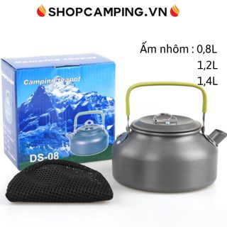 Ấm đun nước dã ngoại, ấm hợp kim nhôm mini cắm trại, phượt, leo núi, dã ngoại - Camping VietNam