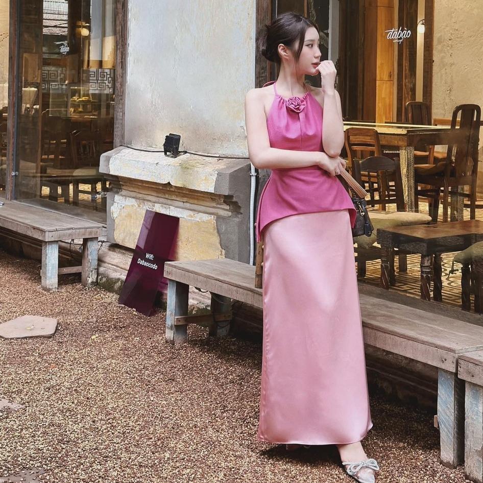 Set áo yếm và chân váy lụa - Enny Set