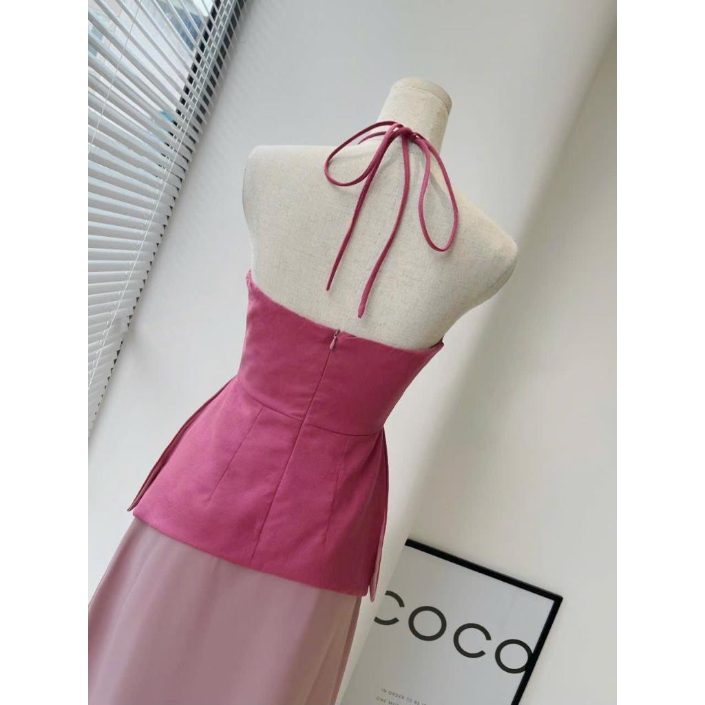 Set áo yếm và chân váy lụa - Enny Set