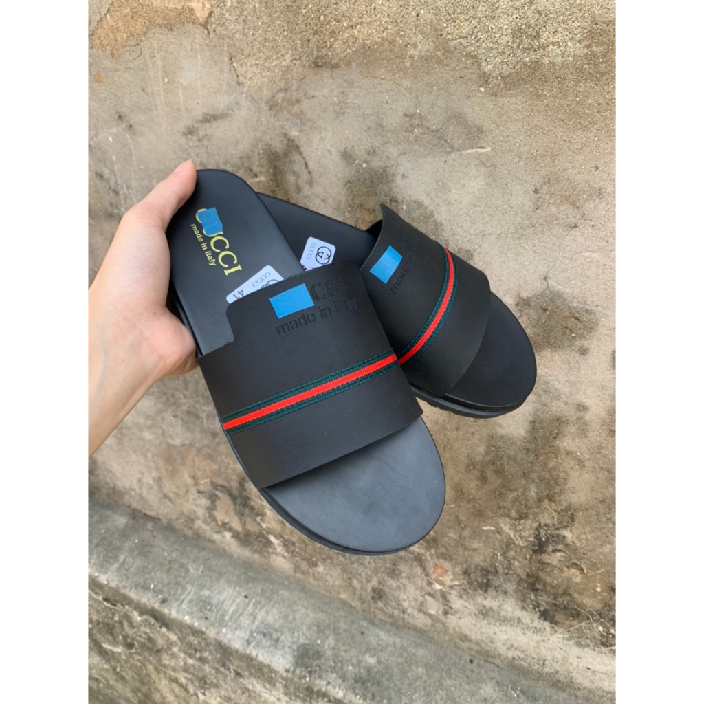 Dép nam quai ngang mới nhất,Dép quai ngang nam bukbery thời trang trẻ trung,dép da bò đế cao su siêu bền