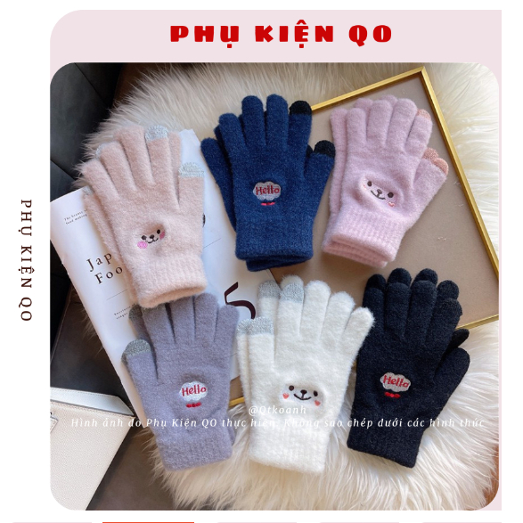 Găng tay sắc màu thời trang