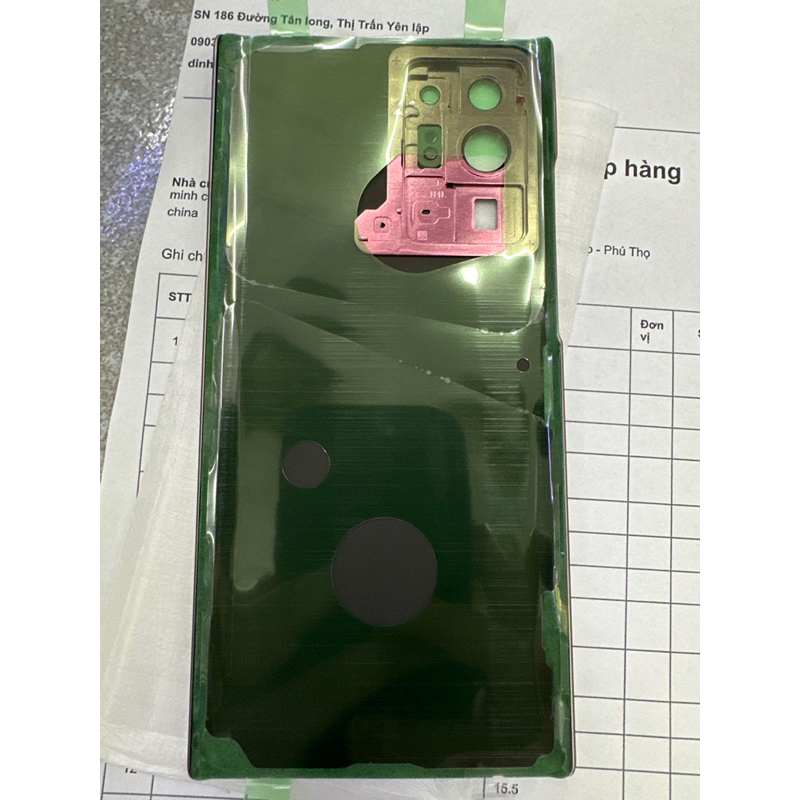 Nắp lưng sam sung note 20 Ultra-vàng