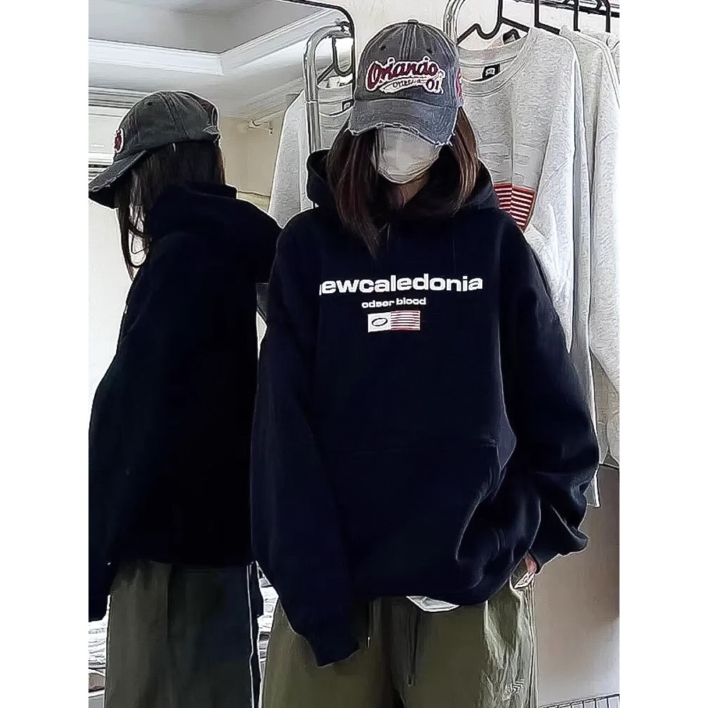 Áo Hoodie Nỉ Unisex NEWCALE 🦋 Áo Nỉ Nam Nữ Mũ Rộng Dáng Thụng In Chữ 🦋