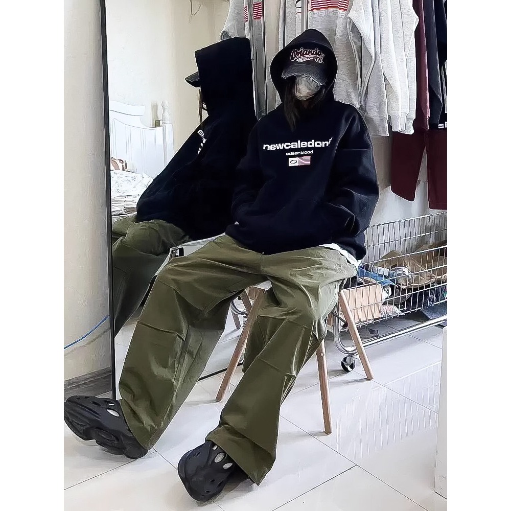 Áo Hoodie Nỉ Unisex NEWCALE 🦋 Áo Nỉ Nam Nữ Mũ Rộng Dáng Thụng In Chữ 🦋