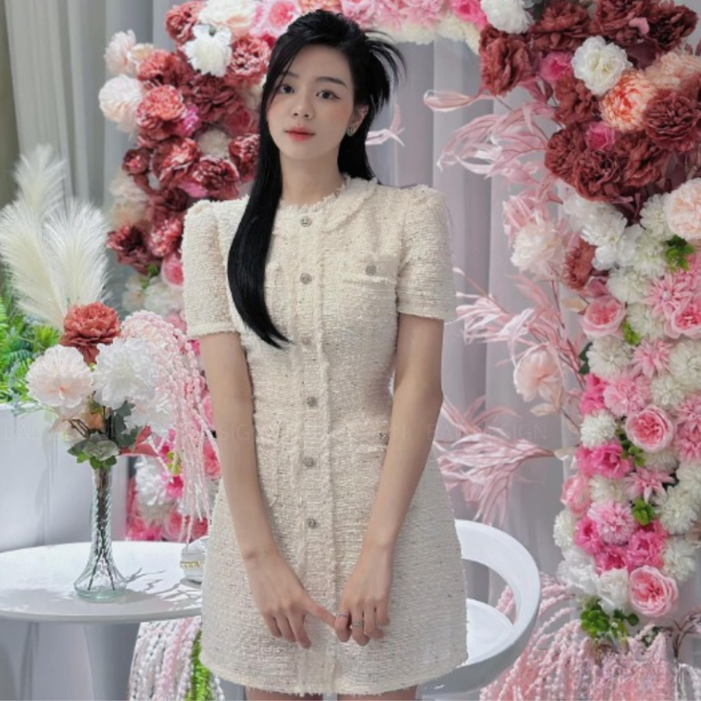 Váy nữ body DEMAY, kiểu dáng tiểu thư kim sa sang chảnh