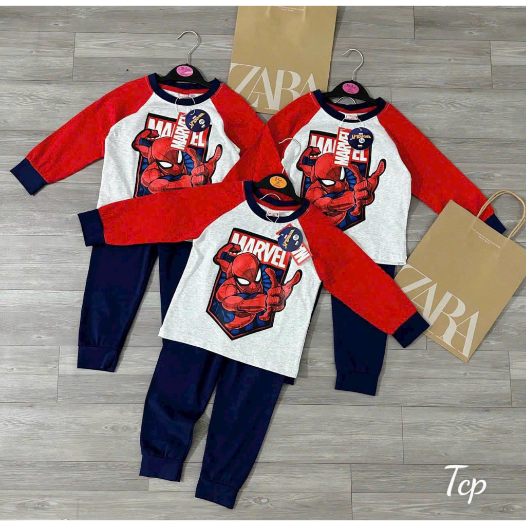 Set bộ bé trai, bộ supper man , người nhện, Marvel
