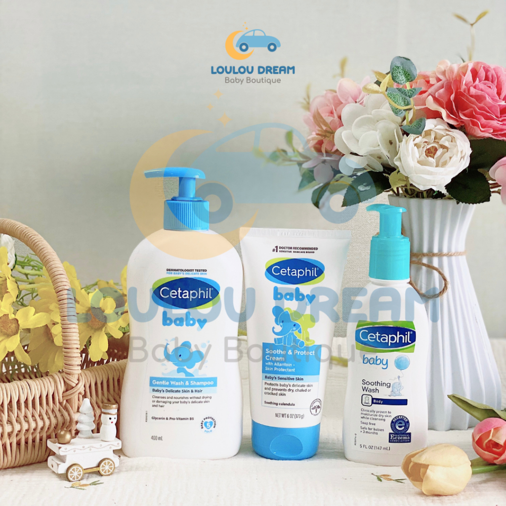 Cetaphil Sữa tắm gội cho bé và Lotion chiết xuất hoa cúc hữu cơ Calendula (Wash & Shampoo) dùng từ sơ sinh