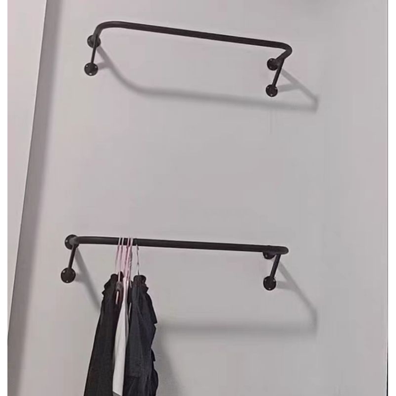 Thanh U Tăng Cứng Treo Quần Áo Cách tường 30cm Siêu Chắc Chắn - Sắt/ Inox + Sơn Tĩnh Điện