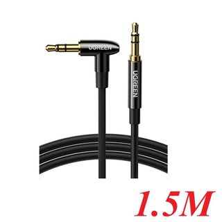 Cáp aux âm thanh 2 đầu 3.5mm ugreen 40185 dài 1.5m 3.5mm góc nghiêng phải av139 hàng chính hãng