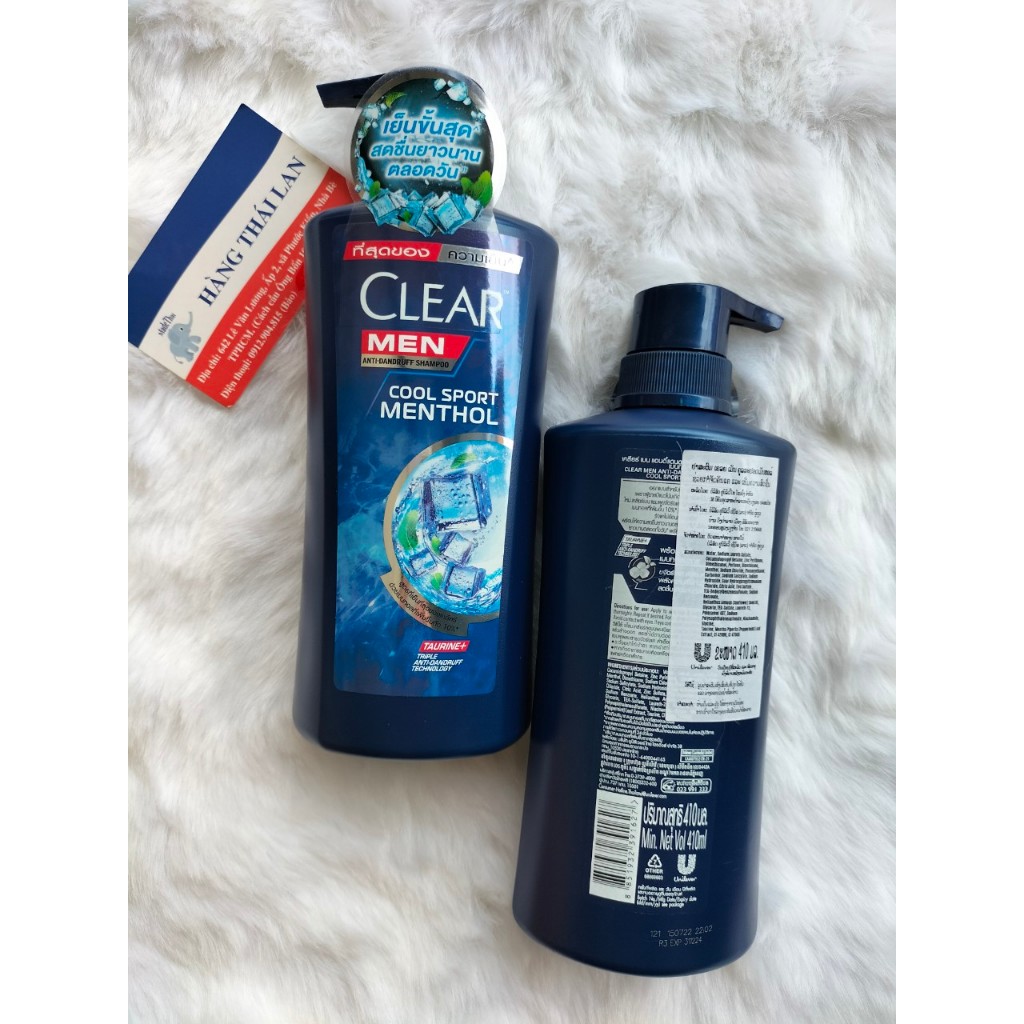 DẦU GỘI CLEAR MEN THÁI LAN  - CLEAR COOL SPORT VÀ CLEAR THAN HOẠT TÍNH