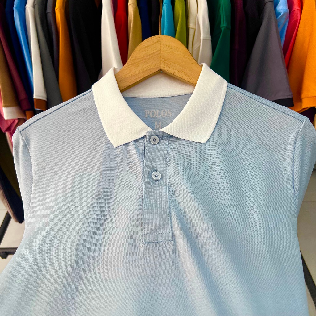 - Áo thun POLO nam vải cá sấu CVC cao cấp tay ngắn lịch sự POLOS02