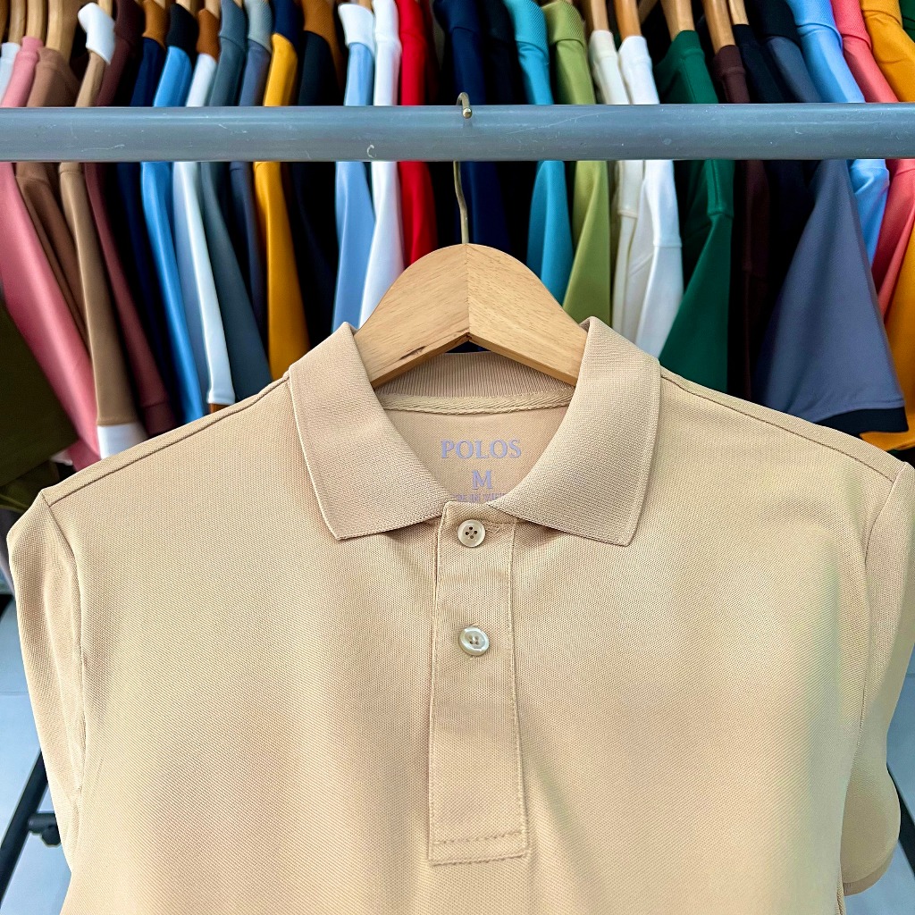 - Áo thun POLO nam vải cá sấu CVC cao cấp tay ngắn lịch sự POLOS02