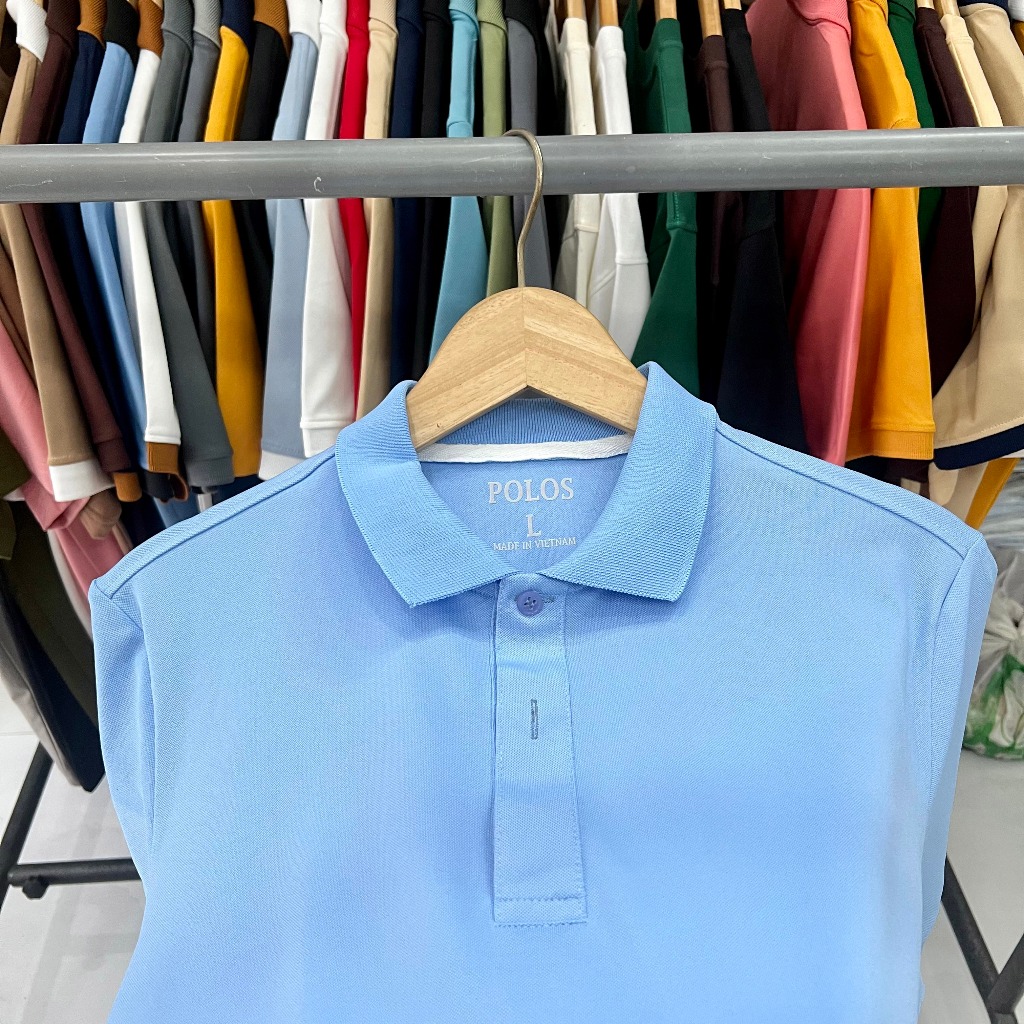 - Áo thun POLO nam vải cá sấu CVC cao cấp tay ngắn lịch sự POLOS02