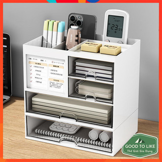  Tủ Đựng Đồ Mini Để Bàn Dụng Cụ Học Tập Có Thể Xếp Chồng Lên Nhau - Khay Đựng Bút Có Ngăn Kéo Tiện Dụng Thiết Kế Đẹp 
