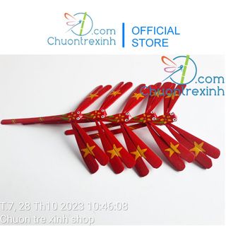 CT12VN Bộ 5 con chuồn chuồn tre 12 cờ Việt Nam