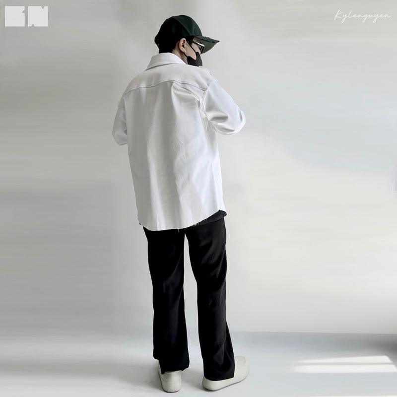 ÁO SƠMI TUA RUA - TRẮNG & ĐEN - OUTLINE SHIRT'S KN