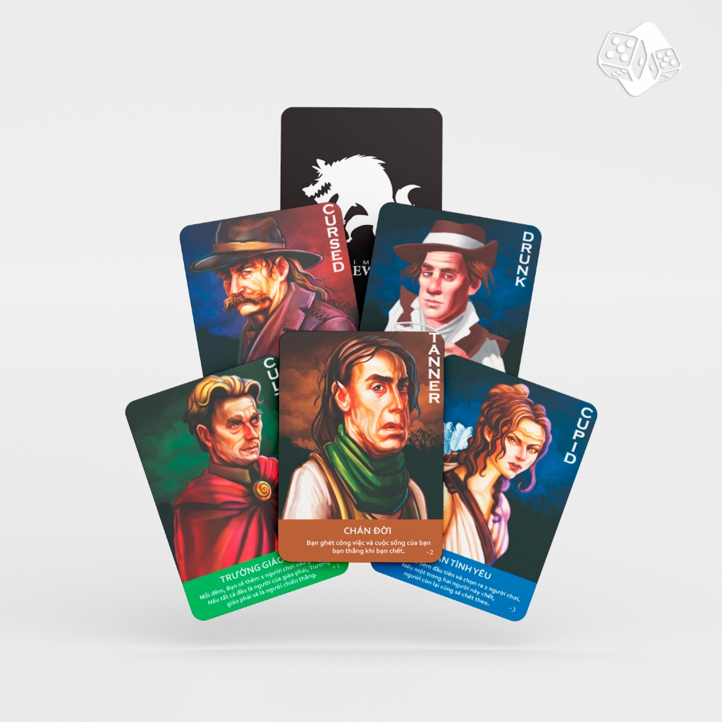 Bài MA SÓI việt hóa 55 lá CHẤT GIẤY DÀY- siêu tiện lợi