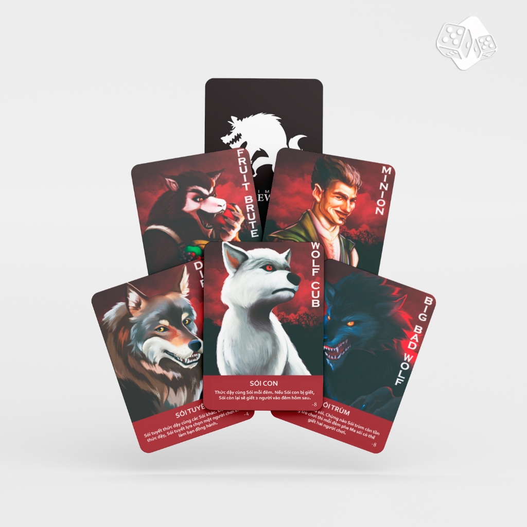 Bài MA SÓI việt hóa 55 lá CHẤT GIẤY DÀY- siêu tiện lợi