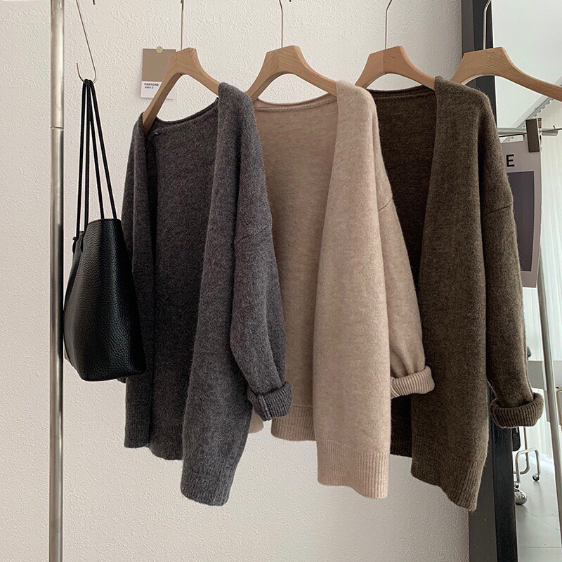 Áo cardigan len mịn Hàn Quốc phong cách nhẹ nhàng sang trọng