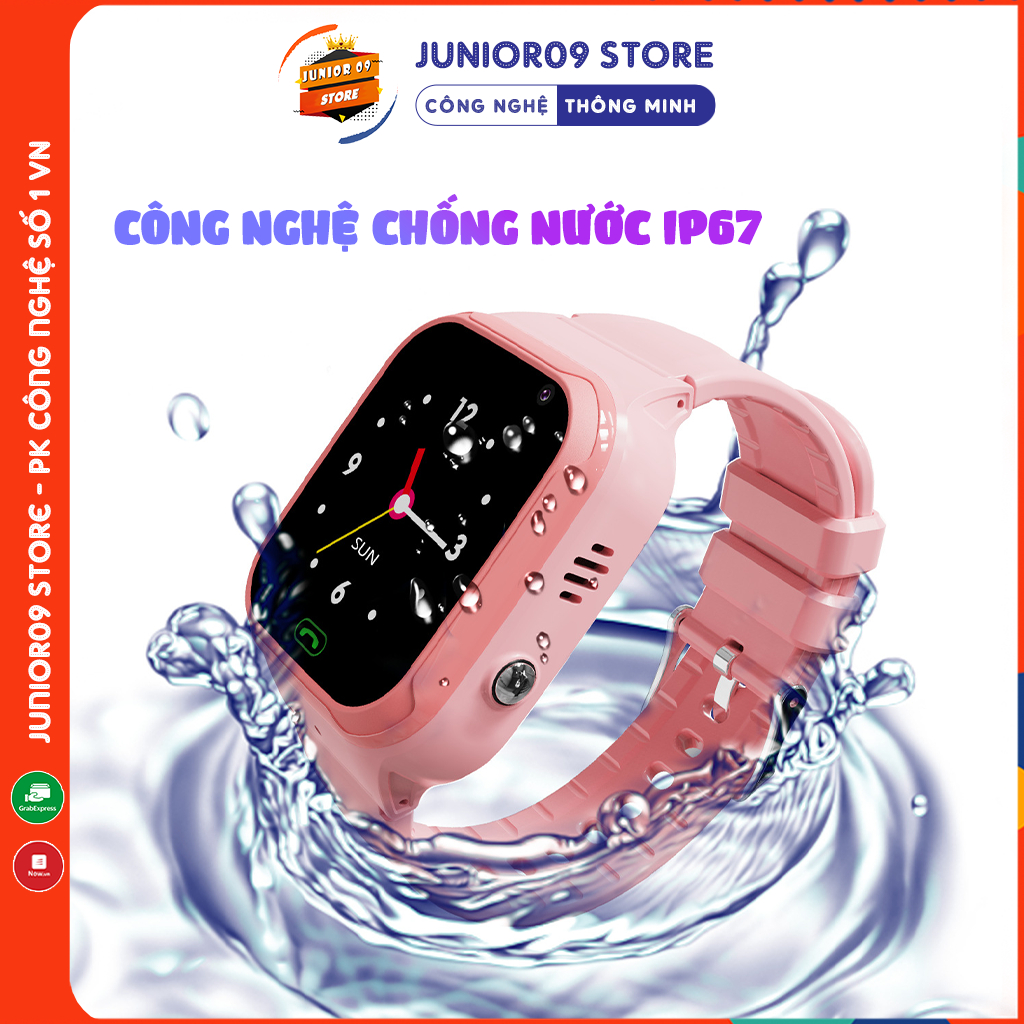 Đồng hồ thông minh Định vị Trẻ em Lắp sim Nghe gọi Video Call Chống nước cho bé trai bé gái JUNIOR09 WATCH KIDS PRO