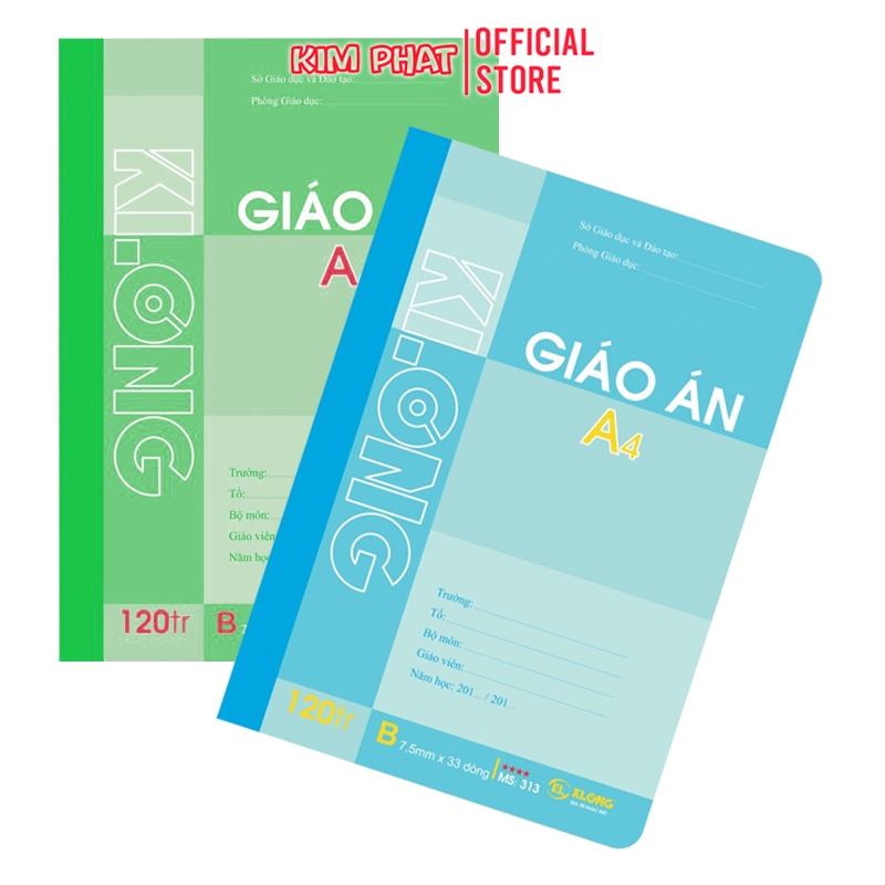 Sổ giáo án A4 Kẻ ngang KLONG 313 - 120 trang