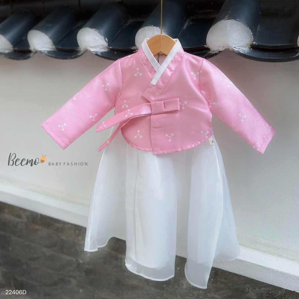 Set bộ hanbok dễ thương xinh xắn phong cách Hàn Quốc, set đầm váy công chúa bé gái hàng thiết kế Beemo