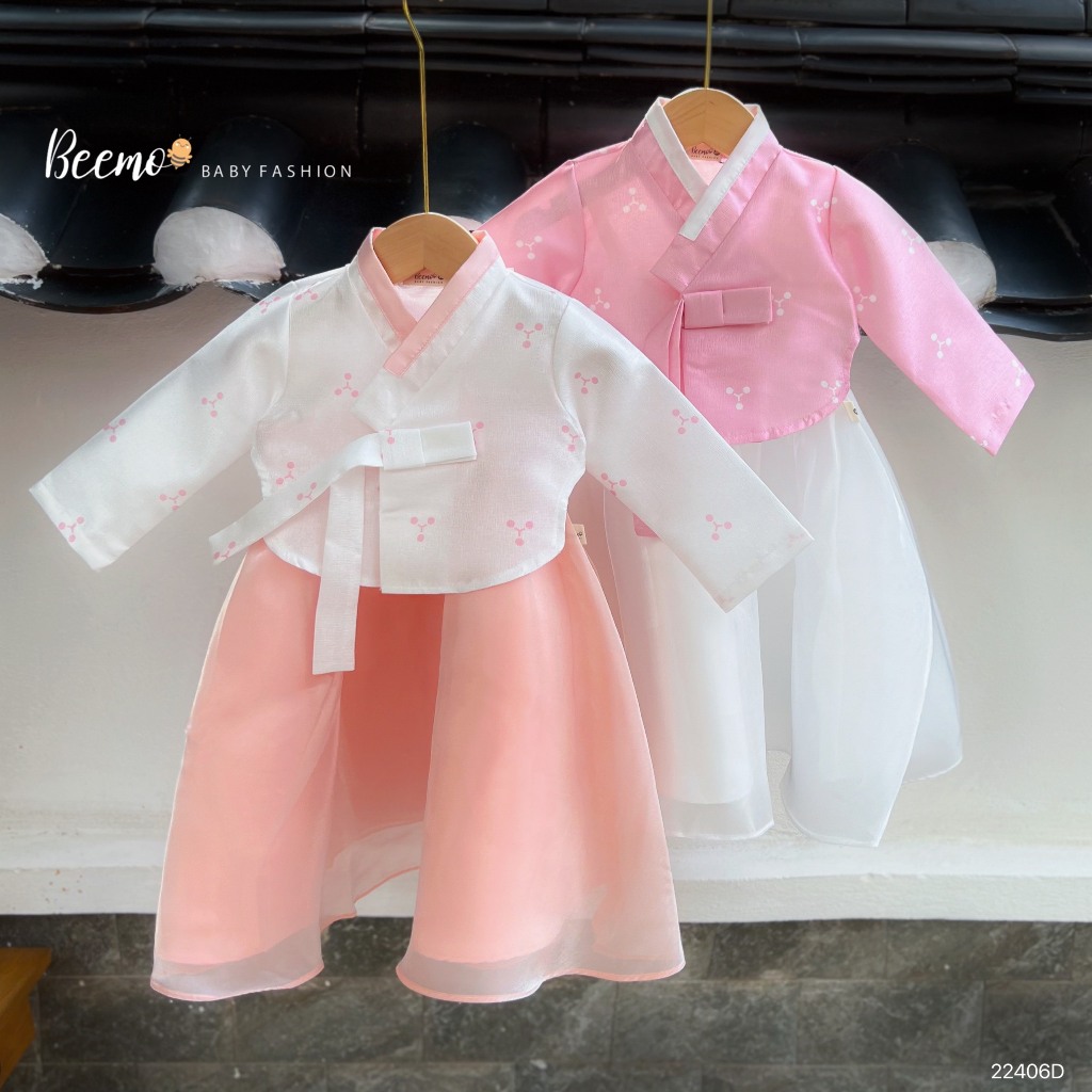 Set bộ hanbok dễ thương xinh xắn phong cách Hàn Quốc, set đầm váy công chúa bé gái hàng thiết kế Beemo
