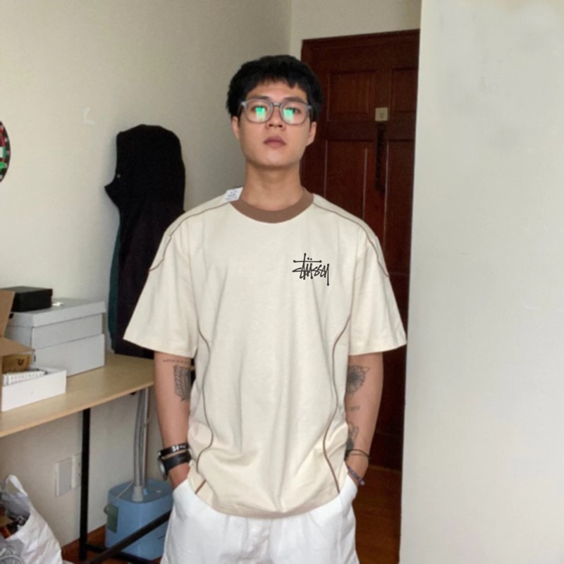 Áo thun STUSSY viền tay cao cấp độc đẹp, áo phông nam nữ chính hãng, Full bọc tag